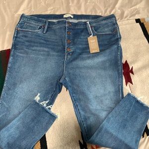NWT Madewell 10” High Rise Skinny